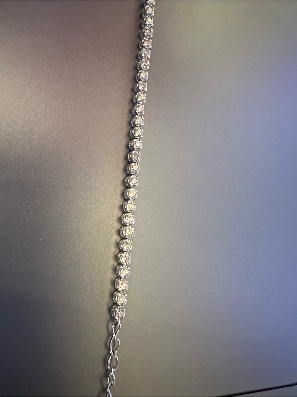 Ring Concierge Silver Half Tennis Bracelet NATURAL Diamonds - Picture 3 of 5